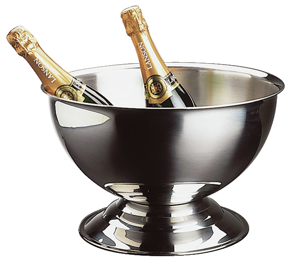 Champagnerkühler Ø 40,5 cm, H: 22,5 cm , Edelstahl