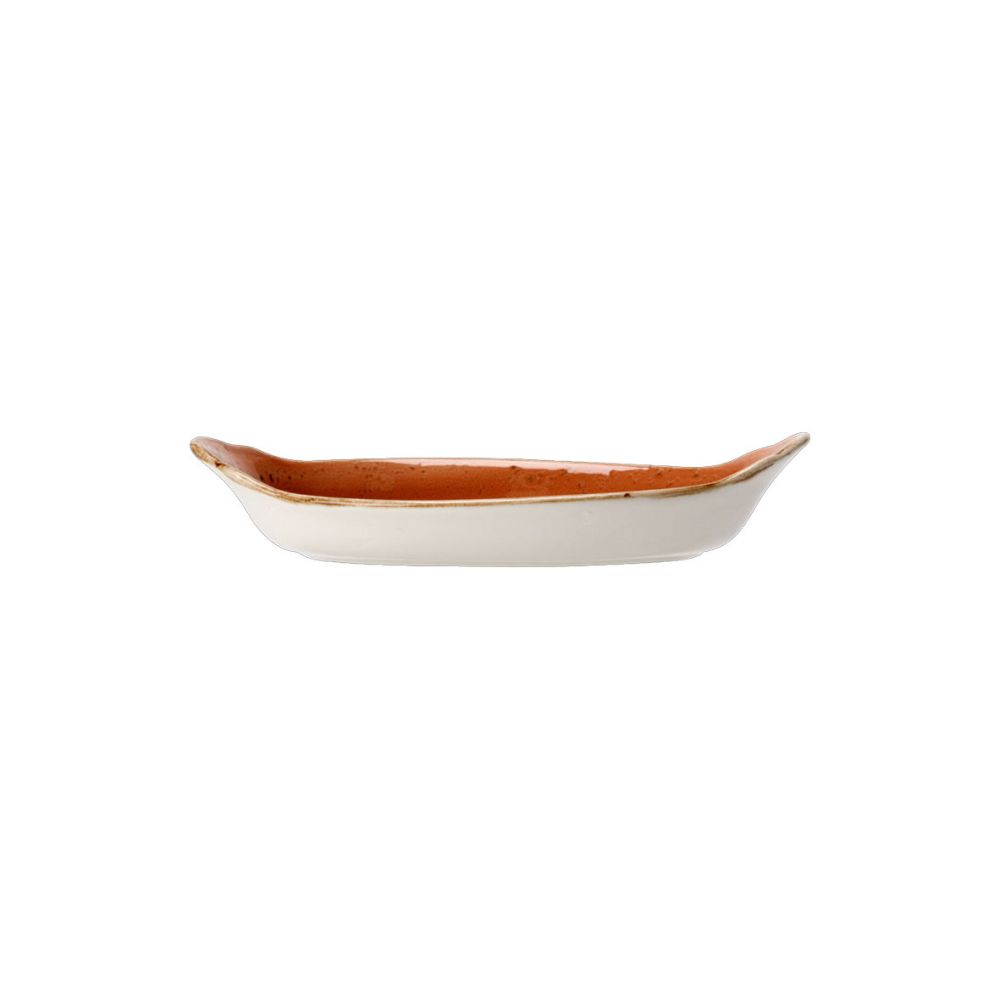 Steelite Form oval mit Griffen 245 x 135 mm / Craft Terracotta