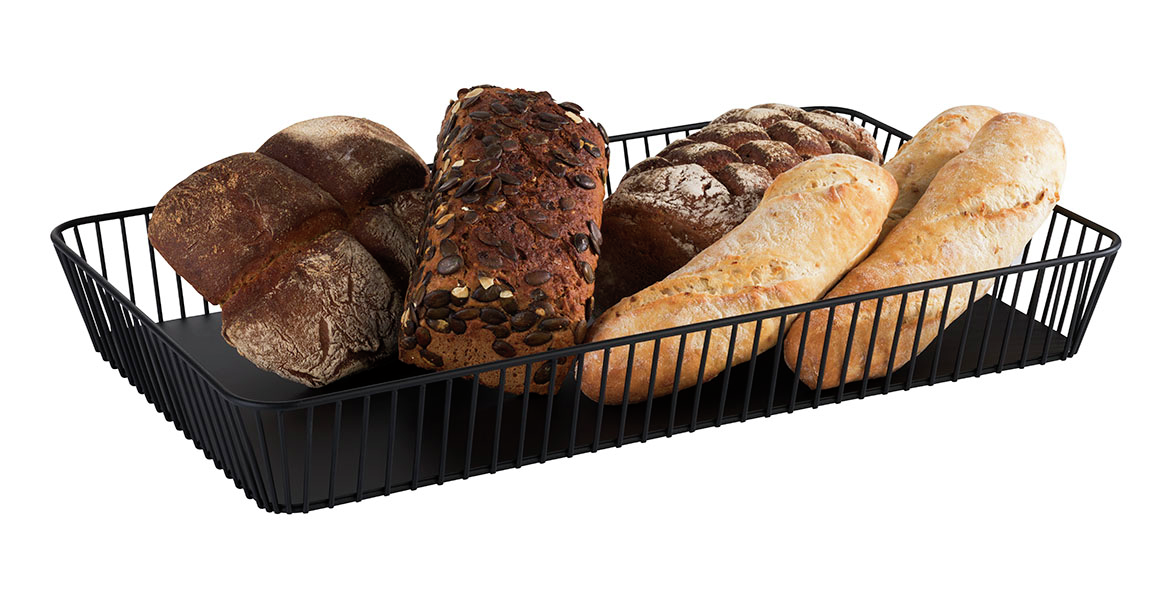 APS GN 1/1 Korb -URBAN- 53 x 32,5 cm, H: 7,5 cm , Schwarz
